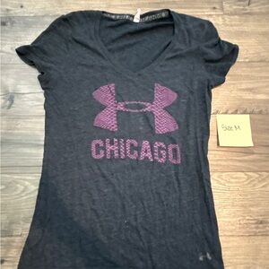Under Armour Women's Black and Purple Chicago Top
